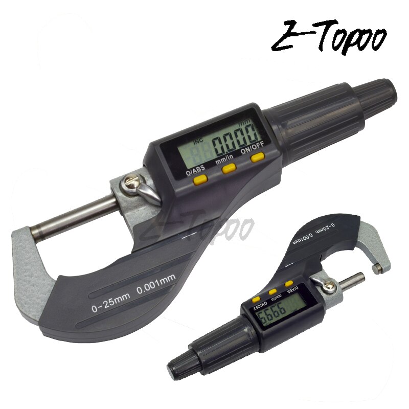 25mm/0.001mm Electronic Digital Micrometer Measuring Tools 0-1" Digital outside Micrometer w/Large Display Inch/Metric