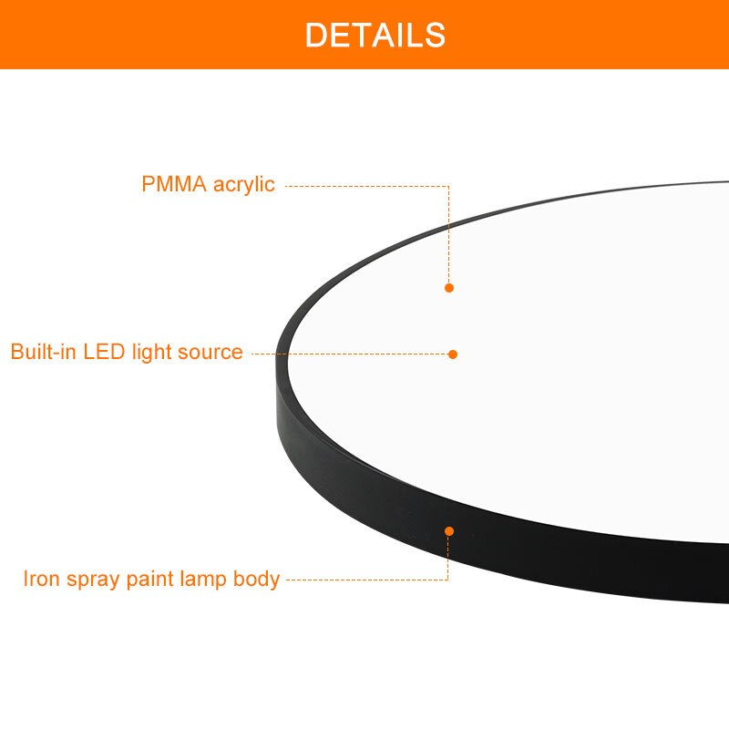 Ultra-thin LED Ceiling Light 220V 240V Modern Lamp Living Room Lighting Fixture Bedroom Kitchen