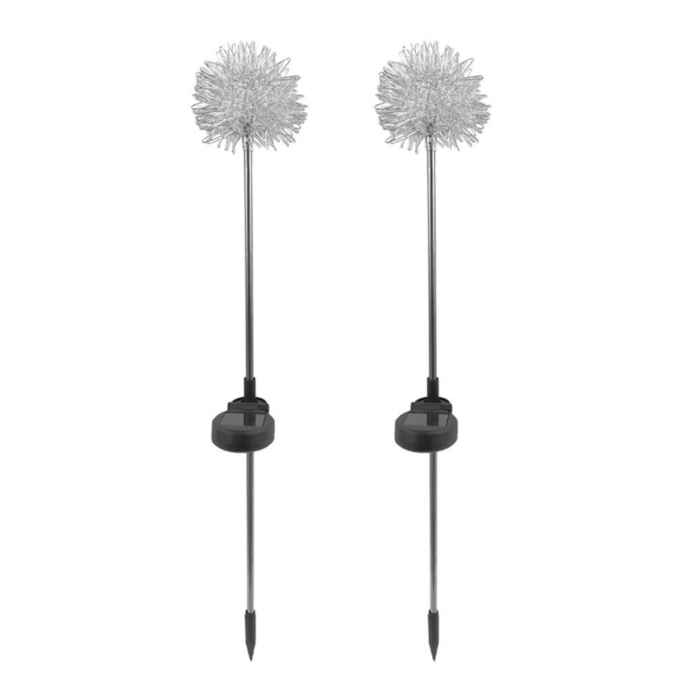 2pcs Solar Bollard Light Led Solar Stick Lights LED Solar Dandelion Ground Light Floor Garden Landscape Lamp for Yard Patio