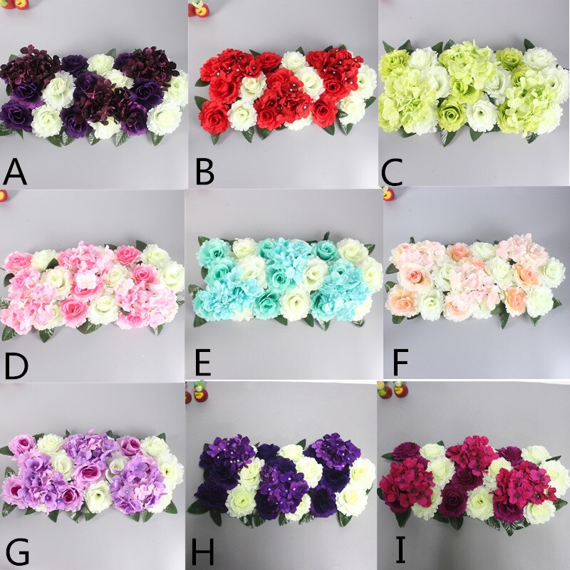 1 sæt kunstig blomst række gør det selv silke blomst bryllup bue vej bly alle forskellige typer dekoration til hjemmet hotel fest indretning diy