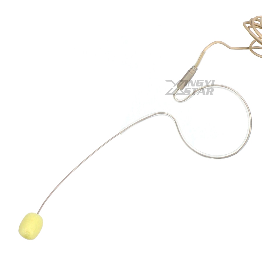 Skin Color Mini XLR 4 Pin TA4F Wired Single Earhook Condenser Headset Microphone For Shure Wireless System BodyPack Transmitter