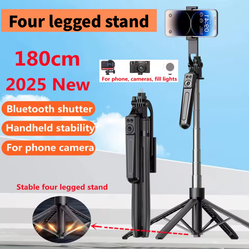 Wireless Selfie Stick for Smartphone Tripod with Bluetooth Remote, Portables Foldable Stand for Vlog Shooting Record for iPhone