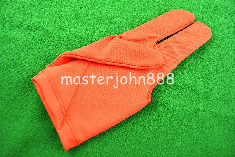6 stücke Schwimmbad Billard Snooker Handschuh Schütze 3-Finger Handschuh Schwarz/verrotten