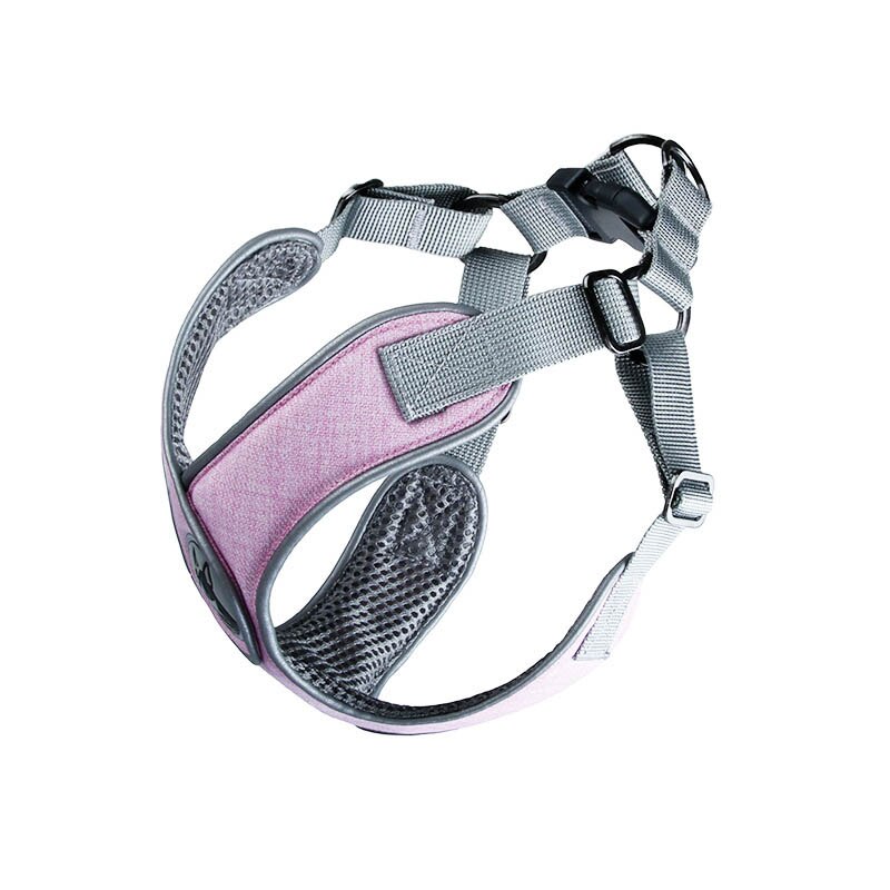 Reflective Dog Collar Harness For Small Medium Dogs Padded Harnesses Vest Puppy Dog Chest Strap Chihuahua Pug Pet Supplies 25: Pink / M