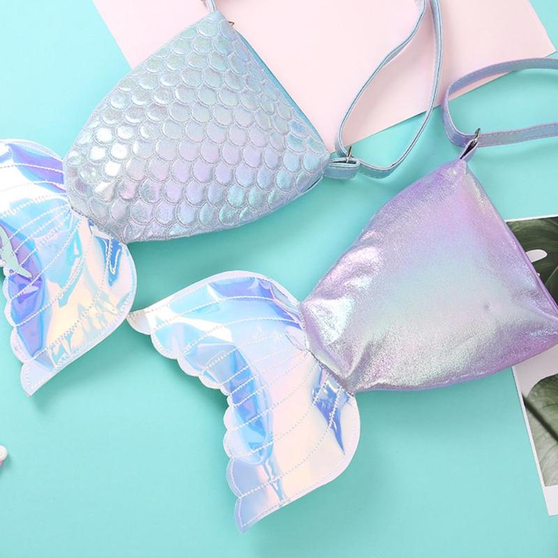 Mini Leuke Vissenstaart Patroon Schouder Messenger Handtassen Casual Vrouwen PU Lederen Kleine Zoete Crossbody Tassen Populaire