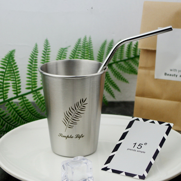 Ins Stijl Creatieve Koffie Mok 350 Ml/550 Ml Rvs Mok Metalen Cup Outdoor Reizen Mok Drinken