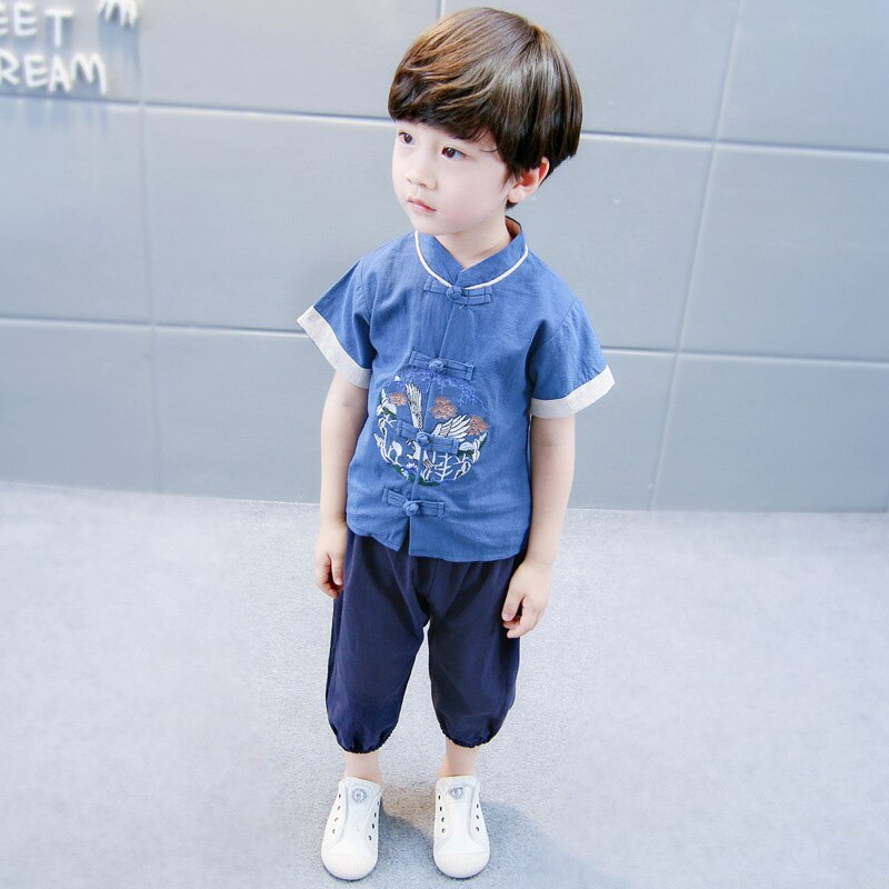 Oude Hanfu Kleding Kinderen Gewaad Voor Stage Kinderen Chinese Traditionele Kostuum Voor Jongen Tang-dynastie Outfit DQS1911: Black / 150cm