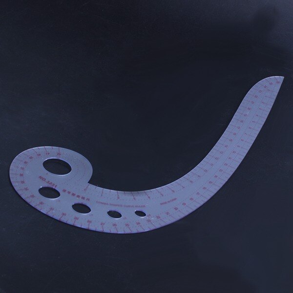 SODIAL(R) 11.8&quot; Long Comma Shaped Plastic Transparent French Curve Ruler Spline
