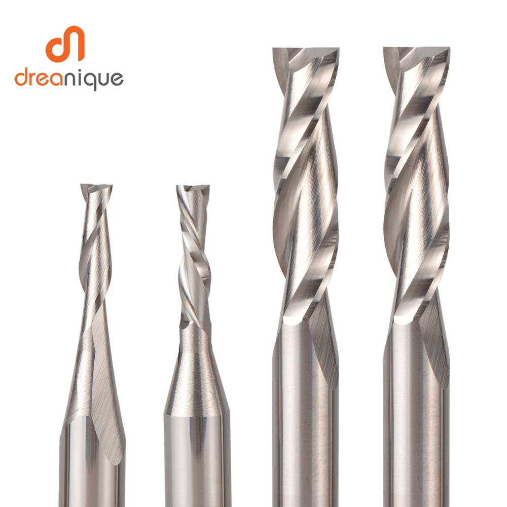 Cnc massiv hårdmetallgraveringsbitar frässkärare träbearbetningssats 3.175mm 6.35mm 6mm skaftfräsar för träsnideri