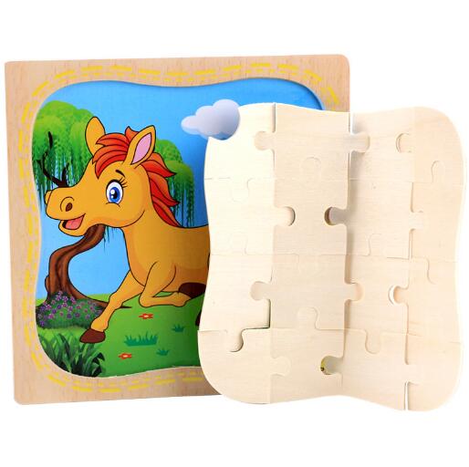 1 Pc 3D Houten puzzels voor kinderen kinderen speelgoed brinquedos speelgoed voor kinderen educatief Puzles speelgoed GYH