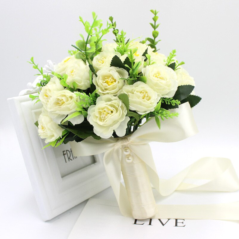 Bouquet da sposa dalia bouquet da sposa bouquet da damigella d&#39;onore bouquet da damigella d&#39;onore decorazione bouquet da sposa: White