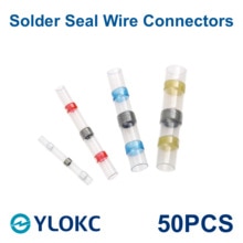 50PCS Solder Seal Wire Connectors –Heat Shrink Butt Connectors Electrical Insulated Automotive Marine Waterproof Wire Terminals