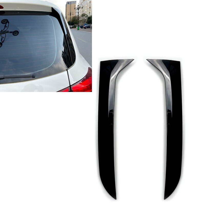 2 Stuks Auto Zonnedak Zonnescherm Clip & 2 Stuks Achter Side Wing Dakspoiler Stickers Trim Cover
