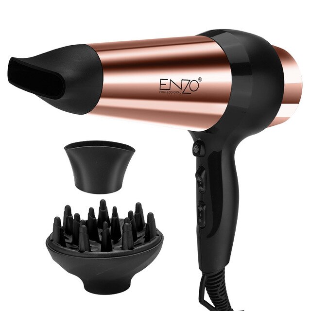 ENZO – diffuseur de sèche-cheveux 7500W, puissant, brosse, moteur AC tout en métal, vent fort, outils de Salon de coiffure, buse