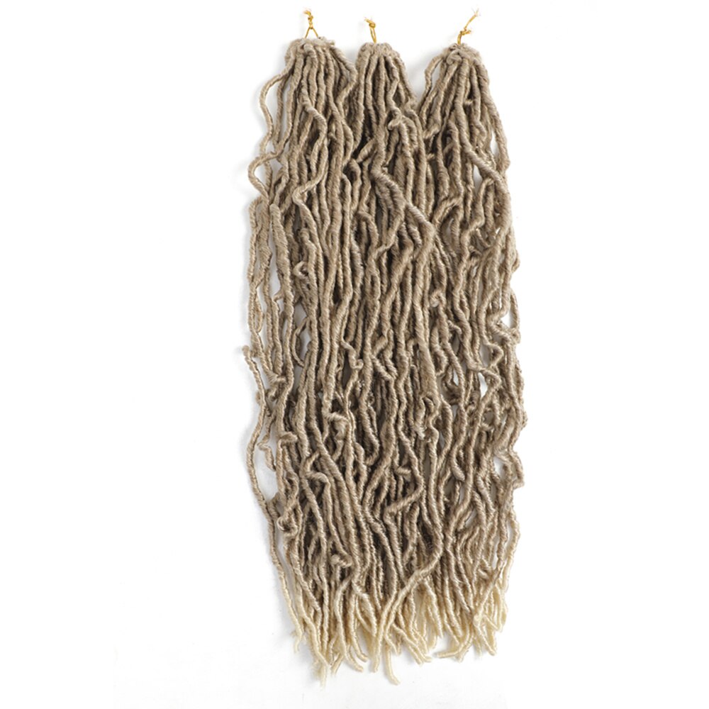 18Inches Crochet Locs Synthetic Hair Spring Twist High Temperature Fiber Soft Dreadlock Natural Wavy Extensions For Women: 1B/27HL