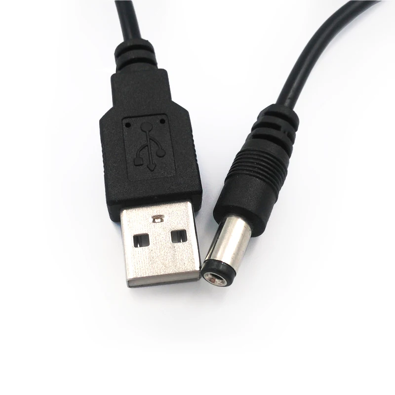 USB 2.0 Male A to DC 5.5mm x 2.1mm Plug DC Power Cord Socket Cable Line 5.5mm*2.1mm DC Plug Jack Connector 80cm