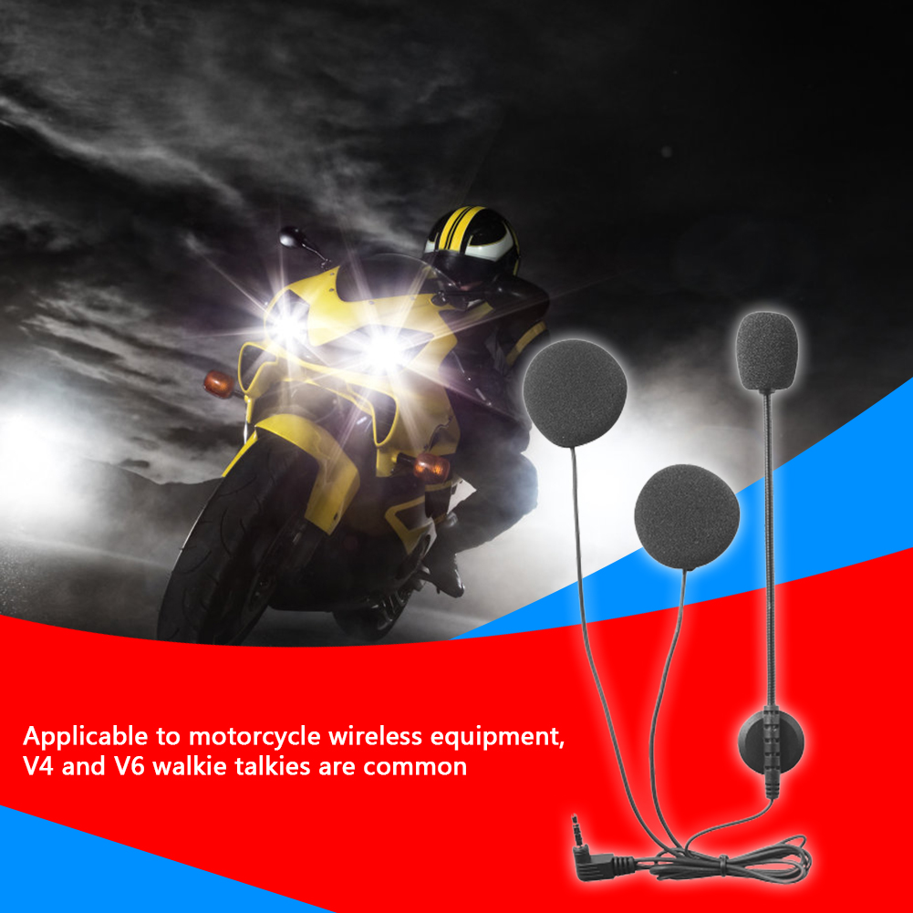 Motorcycle Intercom Headset Bluetooth-Compatible Motorcycle Intercom Earphone BT Motorcycle Interphone for V4 V6 Headset