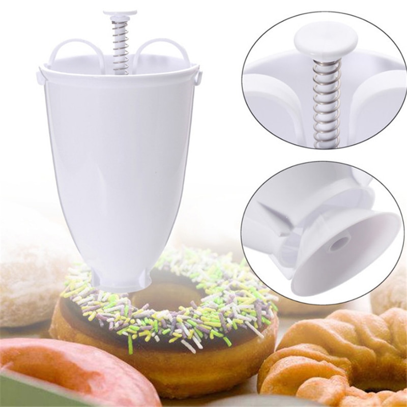 Vogvigo bageværktøj plast bageform donutfremstillingsværktøj diy doughnutfremstilling artefakt køkken dessert gadget