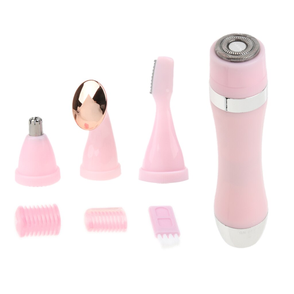 Vrouwen Elektrische Wenkbrauw Facial Nose Hair Remover Trimmer Set Battery Operated