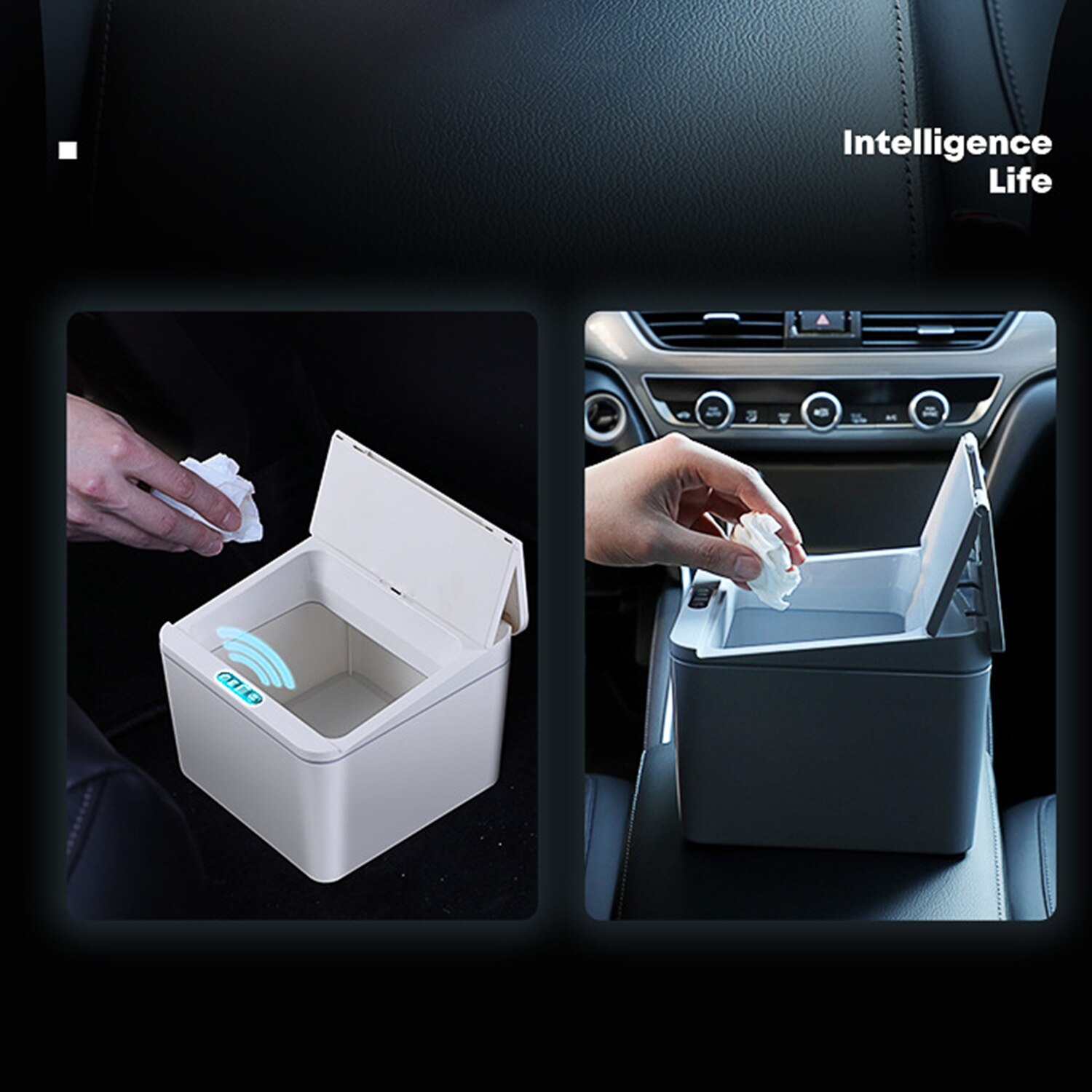 USB Rechargeable Waste Bins Rubbish Automatic Touchless Smart Intelligent Induction Motion Sensor Home Kitchen Bath Trash Cans