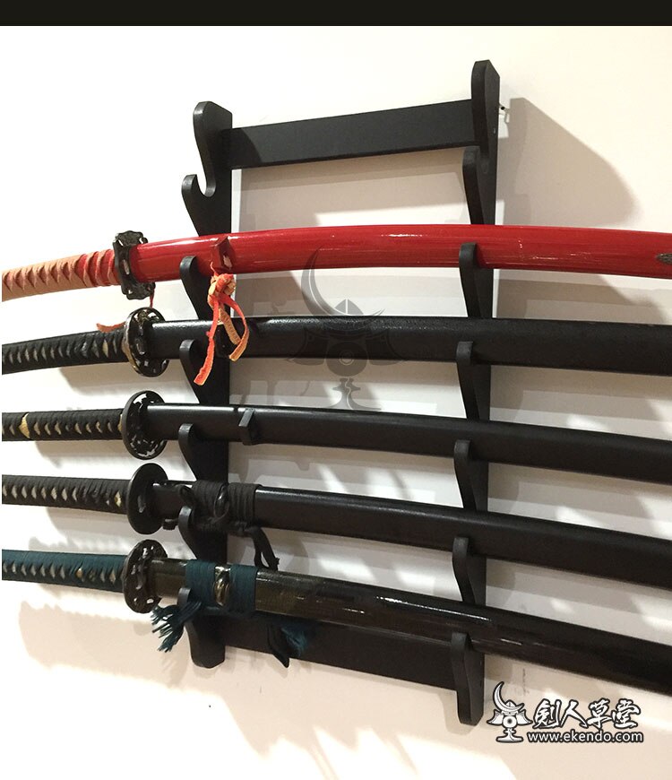 -IKENDO.NET-SP075-support KATANA BOKKEN SHINAI-Standard-noir mural-montable-support KATANA BOKKEN SHINAI pour mettre un SHINAI