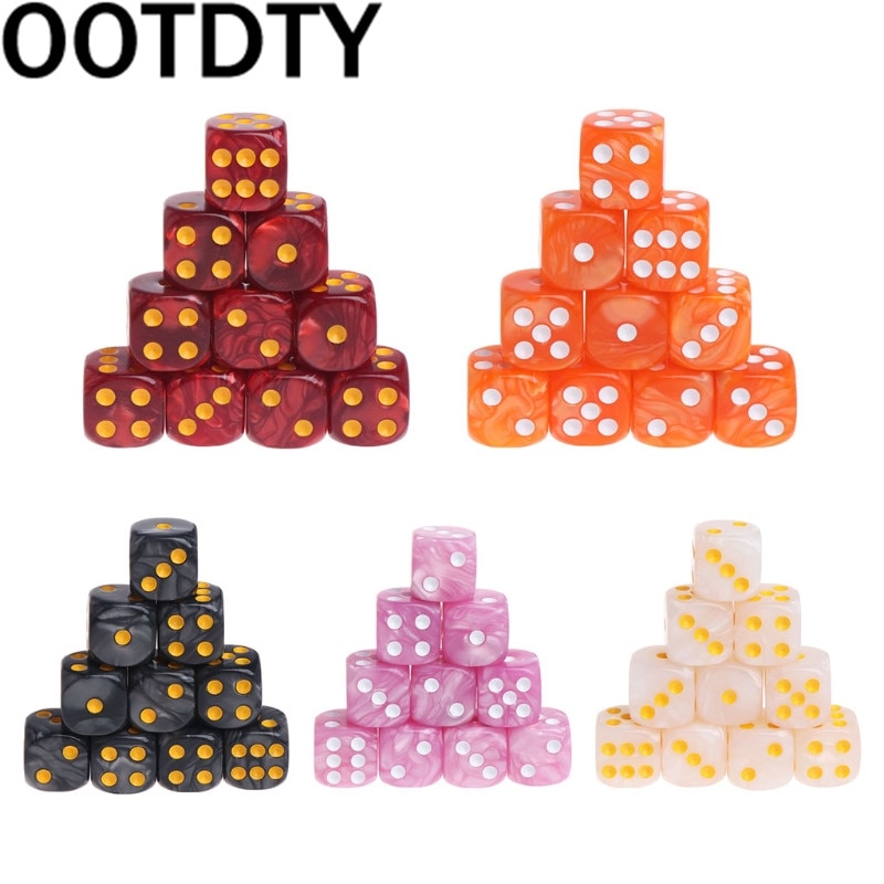 10 Stks/set Acryl Polyhedrale Dobbelstenen Voor Trpg Board Game