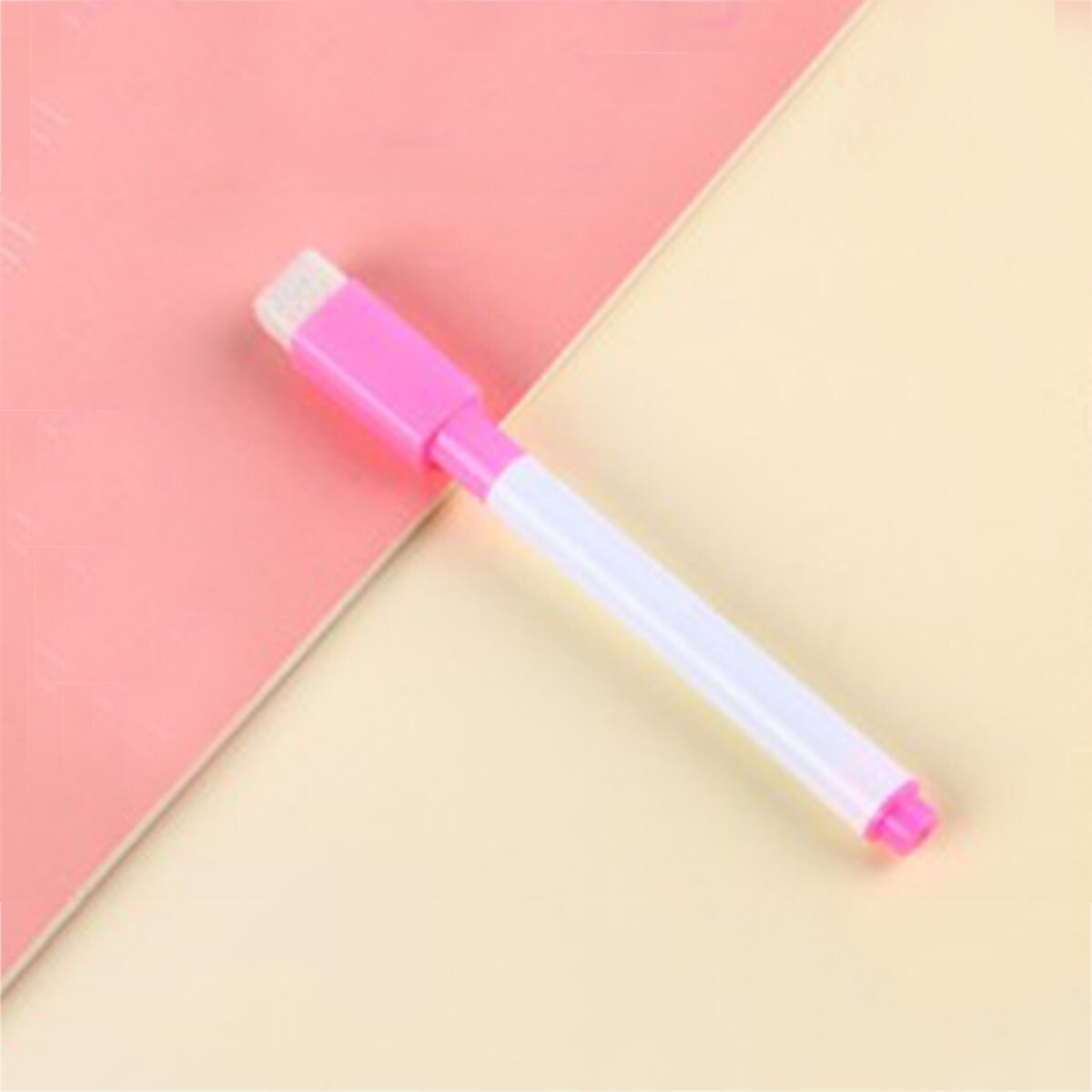 8 colors White Board Marker Pens Pen Dry Eraser Easy Wipe Whiteboard With Eraser: Pink