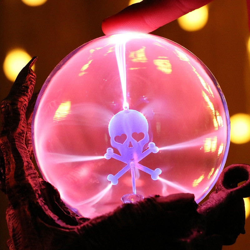 Nyhet elektrostatisk sfär ljus glas magisk plasma boll ljus skrivbordslampa touch elektrisk nattlampa jul