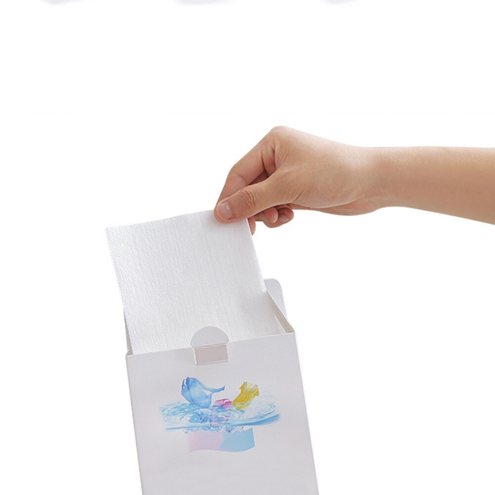 24pcs/box Color Absorption Sheet Washing Machine Mixed Protection Anti Staining Clothes Laundry Paper Supplies Dyeing Proof