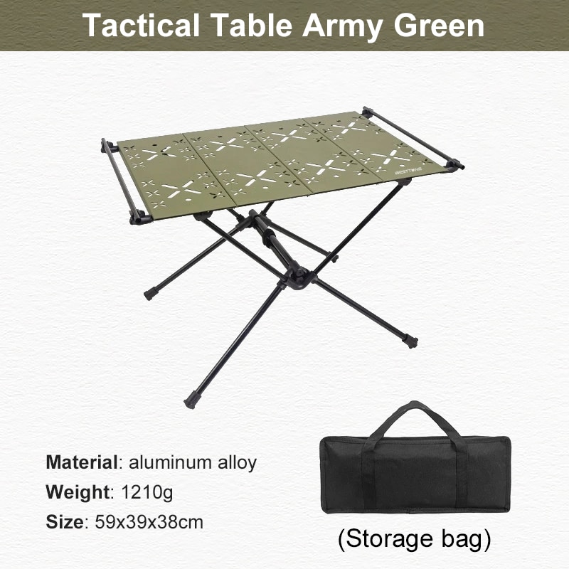 WESTTUNE Camping Folding Table Portable Aluminum Alloy Lightweight Table with Accessories Multifunctional Outdoor Table: Orange