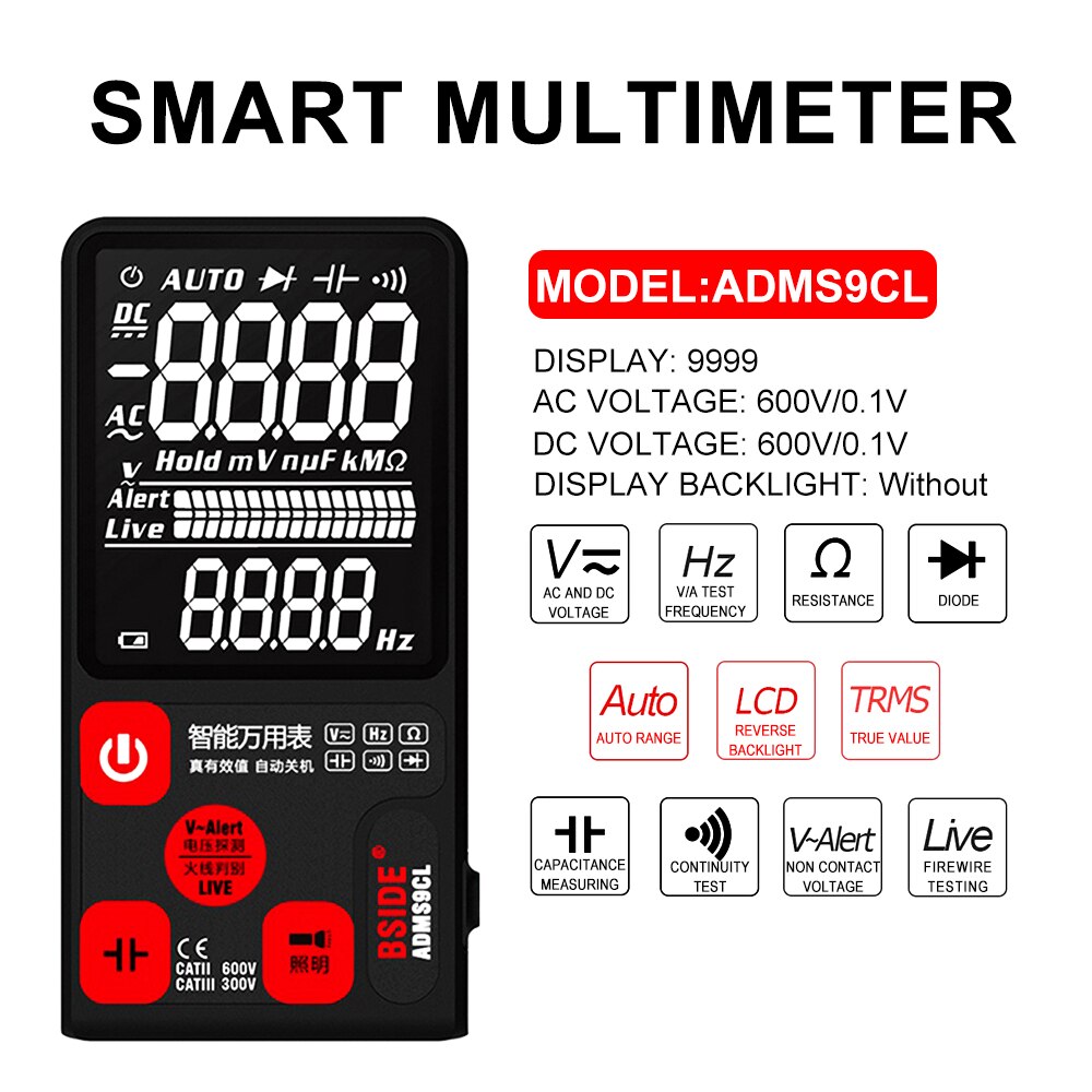 Auto digital multimeter tester lcd display dc ac v... – Vicedeal