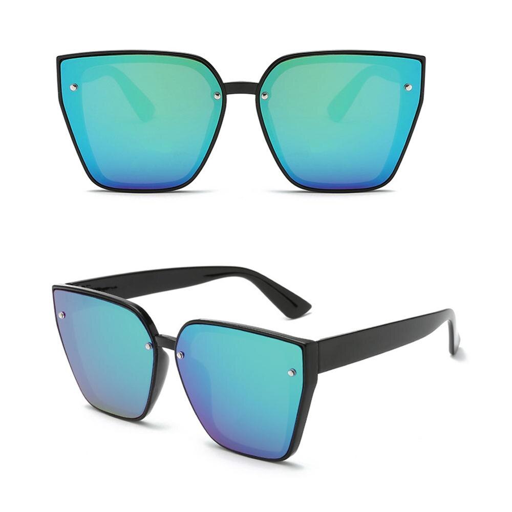 Kvinder fashionable retro alsidige solbriller stor ramme tynd ansigt solbrille: 03