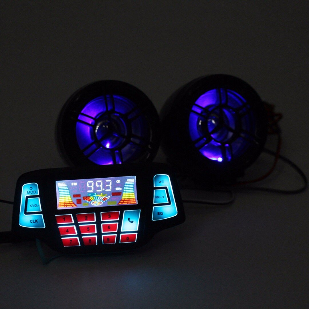 Newest Motorcycle Bluetooth Audio System MP3 FM Radio Stereo Speaker USB SD