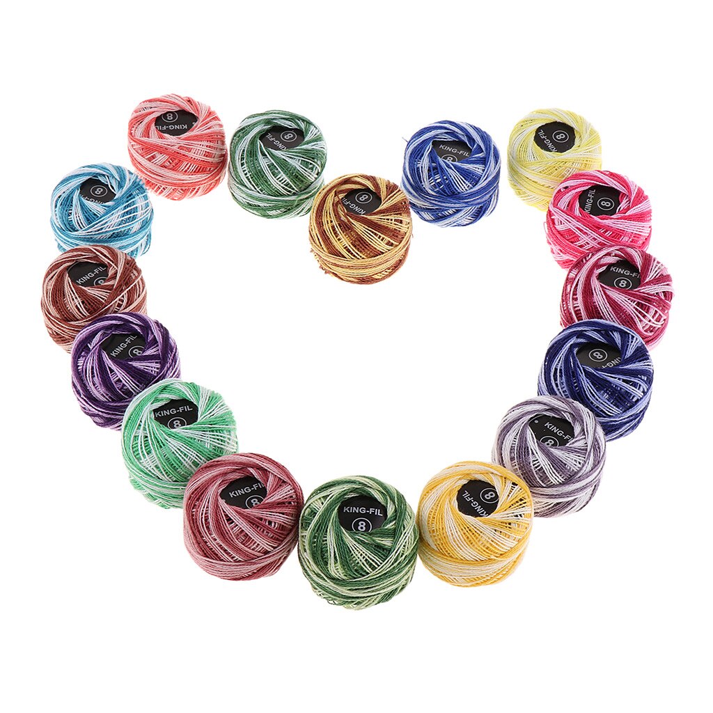 16Pcs Cotton Embroidery Thread All Purpose Cotton Threads Cross Stitch Floss Sewing Thread All Purpose Cotton Threads