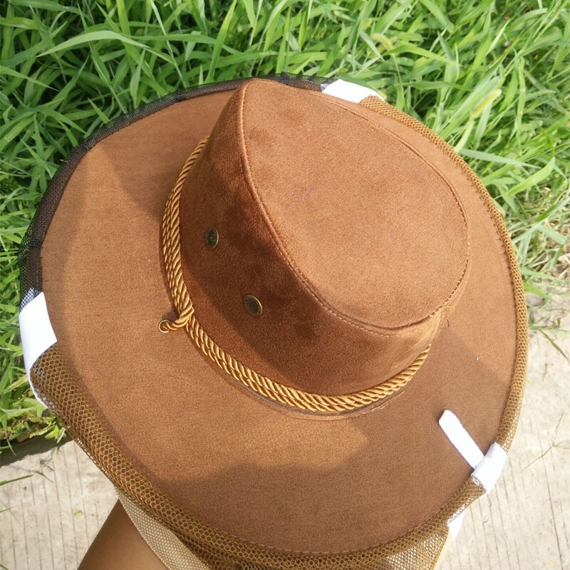 Camouflage Beekeeping Hat Beekeeper Mosquito Bee Net Veil Full Face Neck Cover Outdoor Bug Mesh Mask Head Protective Cap