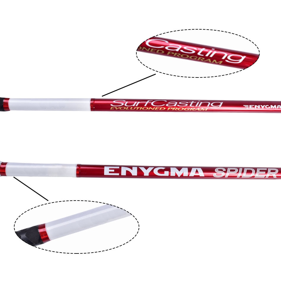 4.20M 40T high-carbon 3 Sections 490g Surf casting rods SIC guide Webo DPS Surf rod