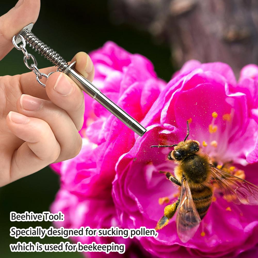 Stainless Steel Bee Pollen Grip Sucking Collector Tool Bee Pollen Collector Bee Beehive garden Equipment Beekeeping Tool