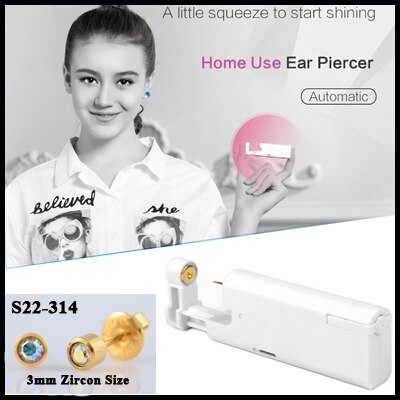 2 pièces oreille clou pistolet jetable aseptique ménage oreille Piercing pistolet Portable oreille Piercing pistolet groupe stérilisé oreille Piercing unité: S22-314