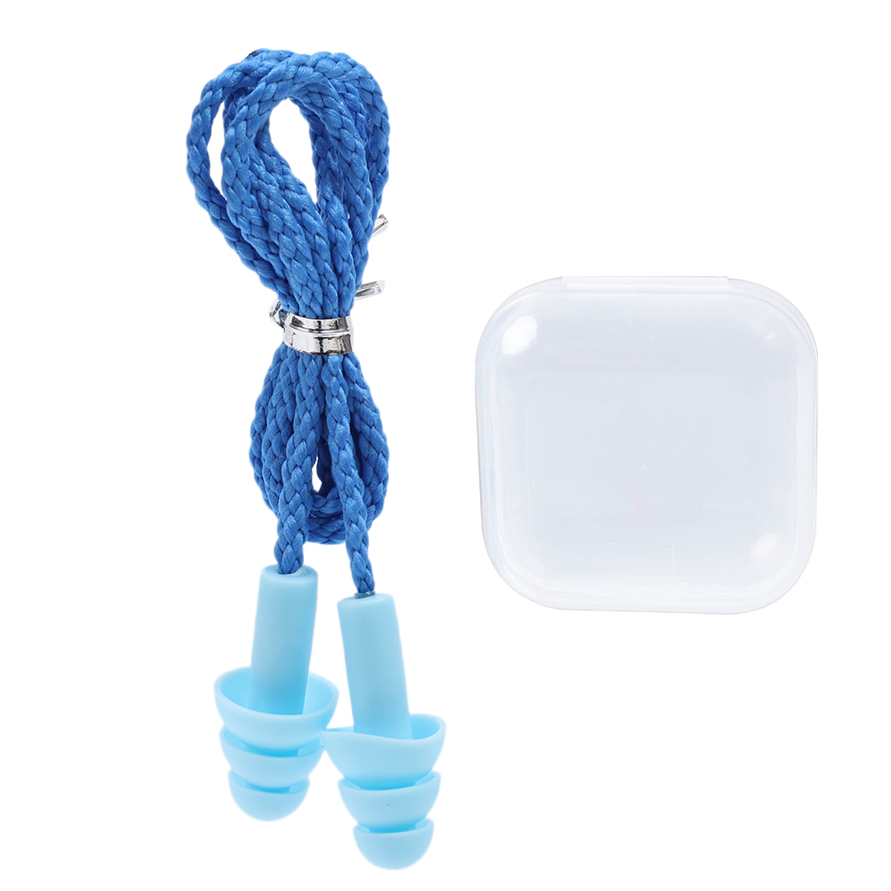 Ear Plugs for Sleeping Noise Canceling Reusable Ear Plugs Soft Silicone Earplugs with Nylon Cord Hearing Protection For Swimming: 2XS / Dim Gray