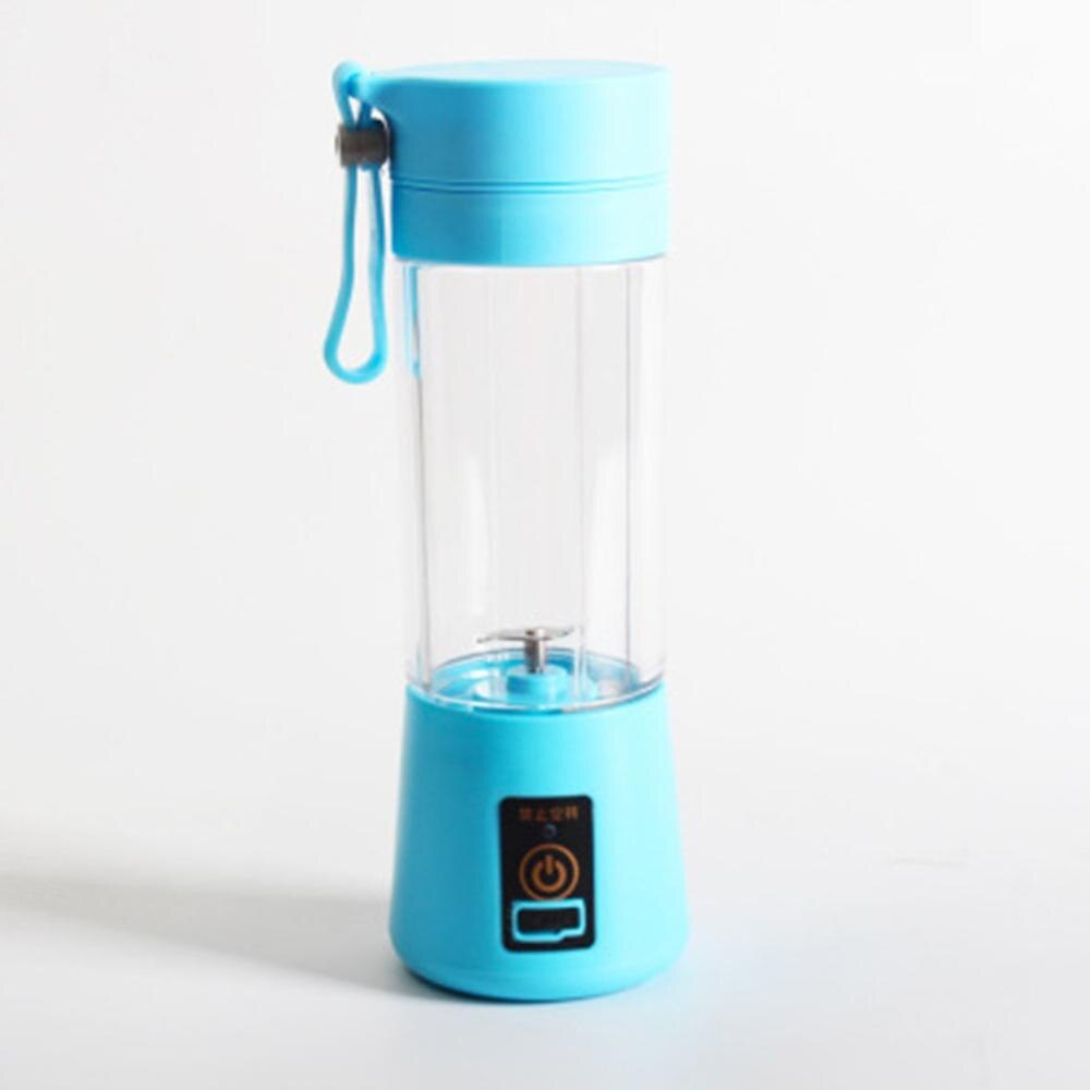 Portable USB Electric Fruit Juicer Handheld Vegetable Juice Maker Blender Rechargeable Mini Juice Making Cup With Charging Cable: Blue
