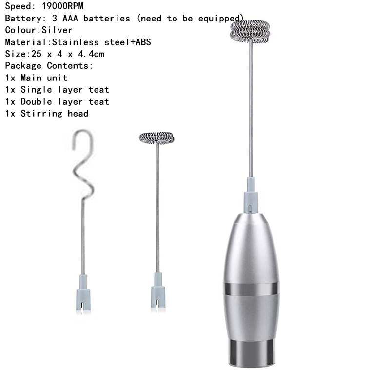 Montalatte cappuccino elettrico montalatte automatico miscelatore latte Hibrew cappuccino e caffè latte frullino latte elettrico tazza montalatte: argento