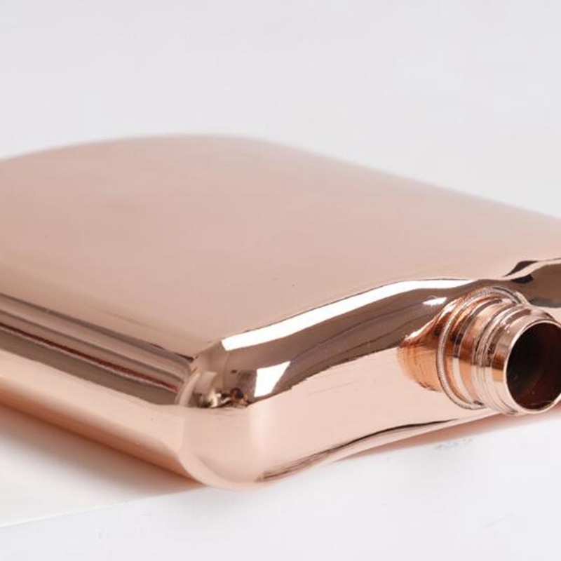 Oro rosa 6 Oz In Acciaio Inox Vodka Hip Boccetta Boccetta di Alcool Bottiglia di Liquore Bottiglia di Whisky Regali Groomsmen con Imbuto
