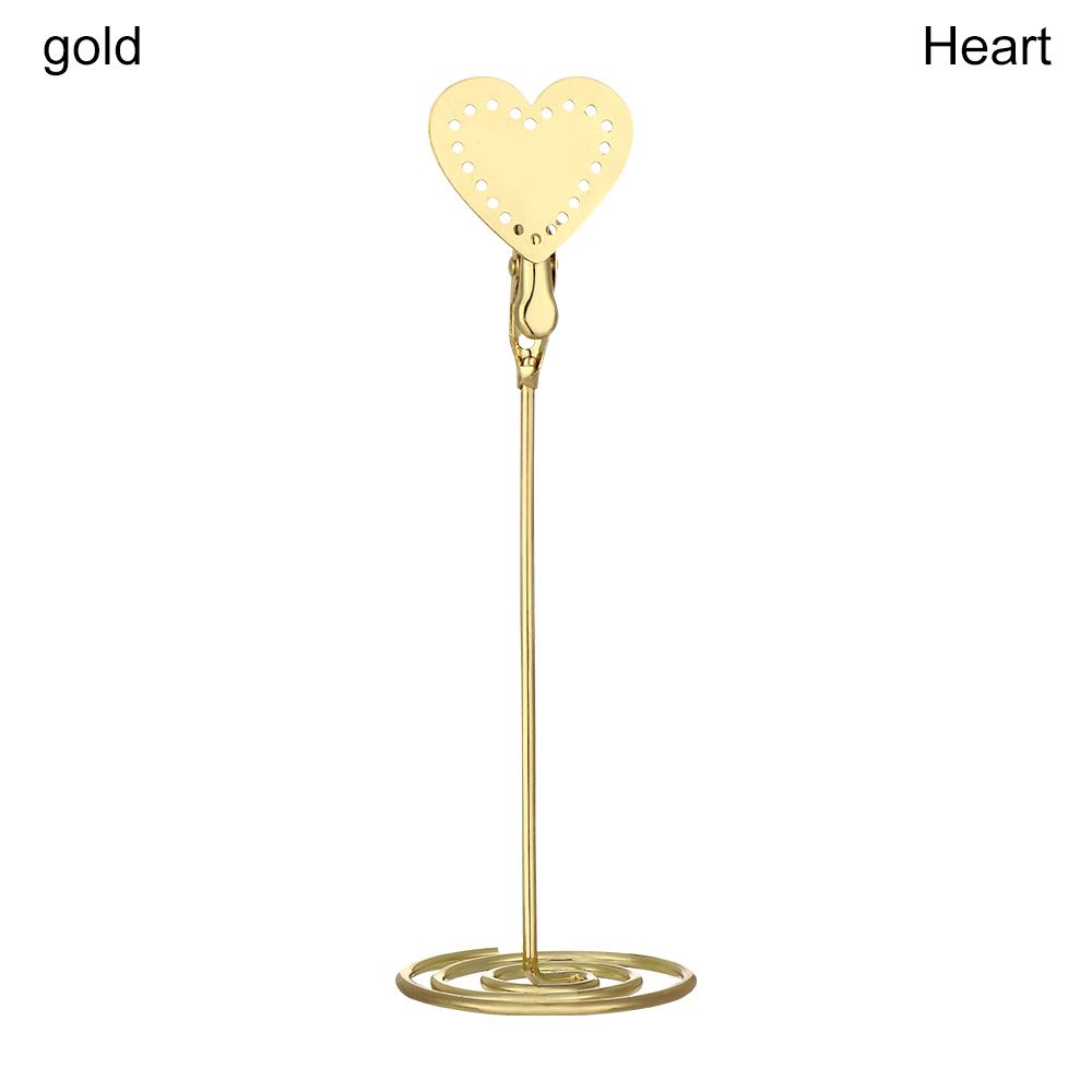 Note Holder Photo Holder Stands Table Number Holders Paper Menu Clips Place Card Moon Stars Shape Message Clip: G-Heart
