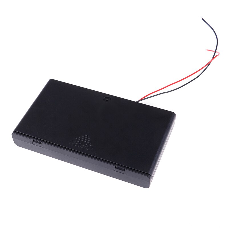 1 Pcs 8 Aa Batterij Houder Met Schakelaar Wire Leads Op/Off 8X1.5 V 12V 8AA 2A Batterij Case Opbergdoos Diy 8 Slot Aa 8XAA 8 X Aa