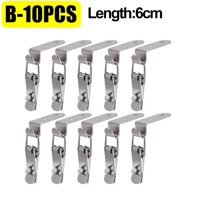 90° Duck-mouth Buckle Lock Wooden Boxes Hardware Closure Hasps Snap Lock Clamp Quick Release Latch for Suitcase Drawers Cabinet: black
