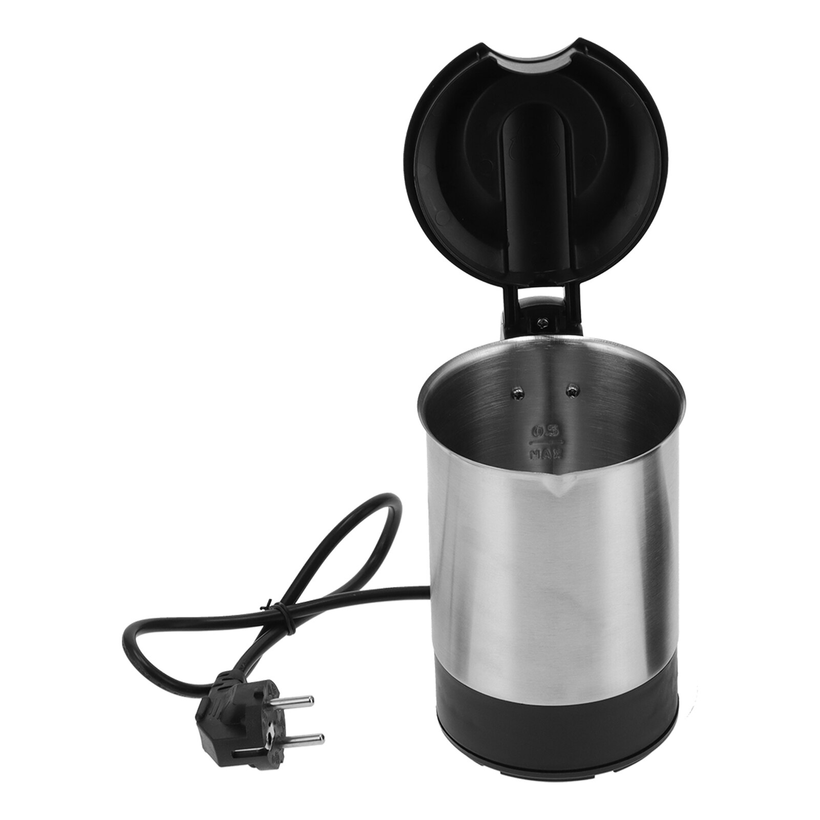 0.5L Portable Mini Electric Kettle Stainless Steel Automatic Power Off Travel Water Boiler Heating Kettle Pot EU 220V 1000W