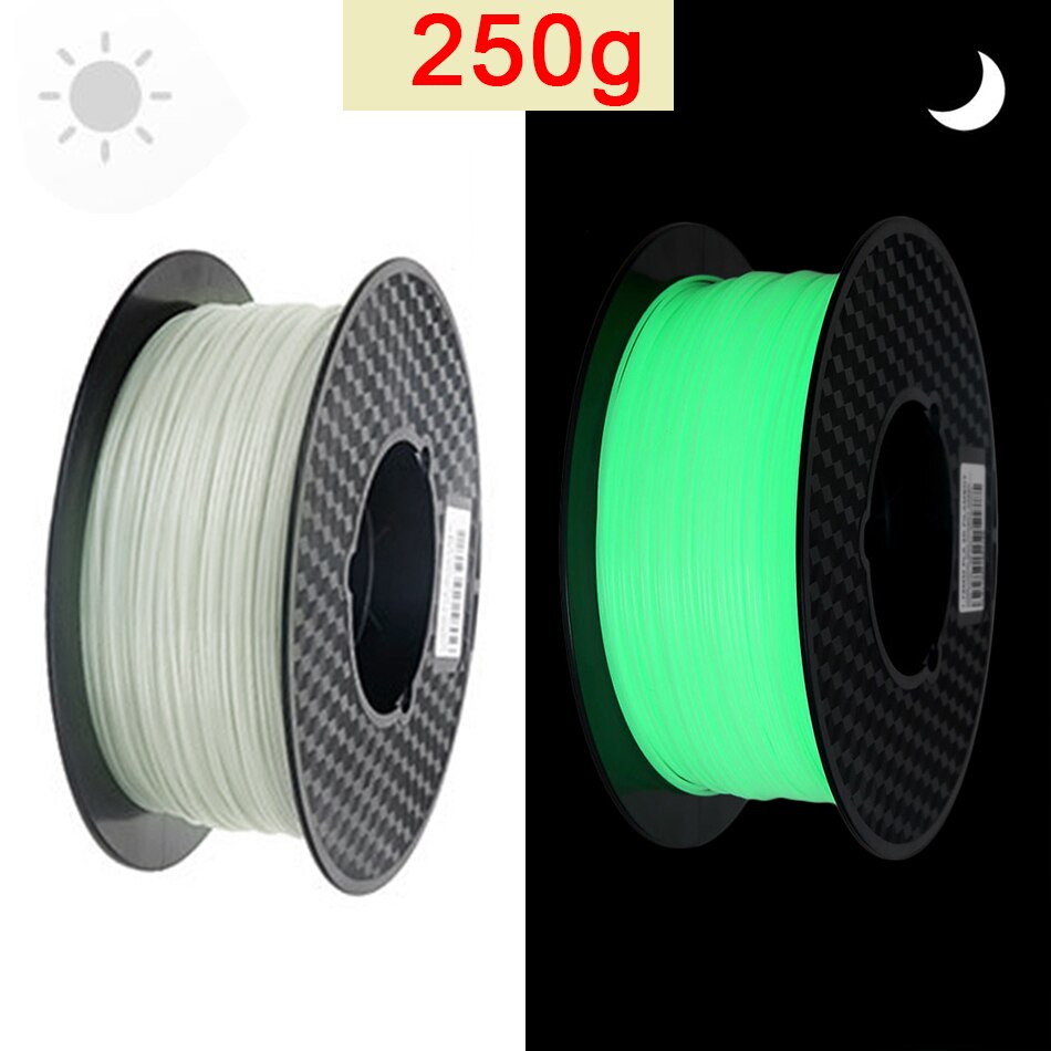 PLA glühen in das dunkel Nachtleuchtende Filament 1,75mm Kunststoff 3D Drucker Materialien glühend Regenbogen verrotten Glühwürmchen Grün Filamente: Grün glühen- 250g