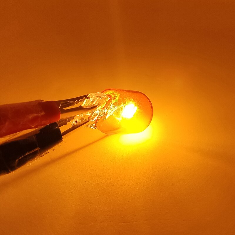 Bombillas halógenas T20 7440 WY21W W21W 7443 W21/5W T20, luz de marcha atrás de respaldo superbrillante para lámpara de señal de coche 12V, color ámbar, rojo y azul: Amber / 7443 1piece