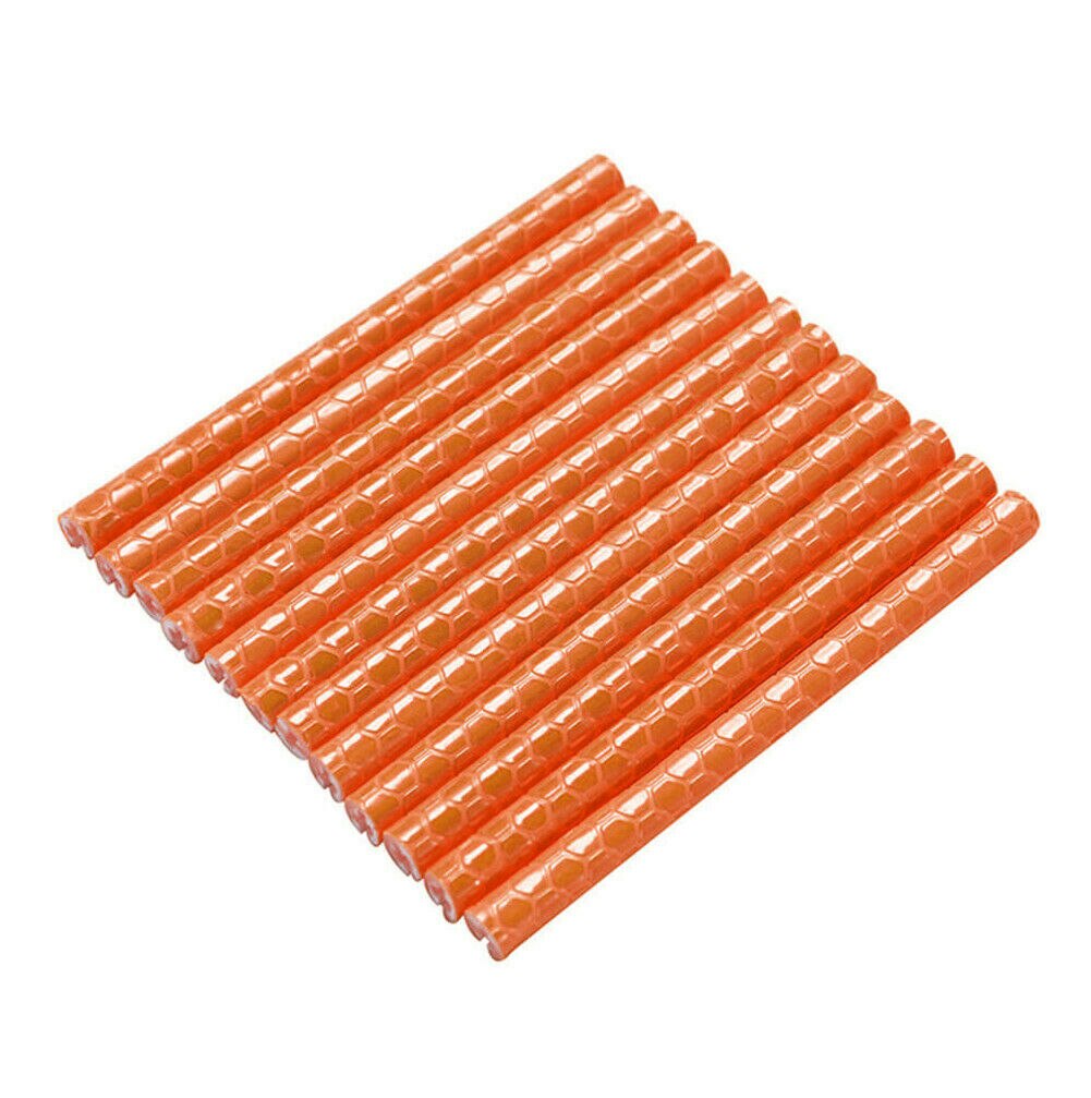 Kit de llanta de rueda de bicicleta reflectante, luz reflectante, rueda de cinta reflectante para radio, soporte de tubo de bicicleta de montaña y carretera, advertencia de seguridad con Clip, 12 Uds.: Naranja