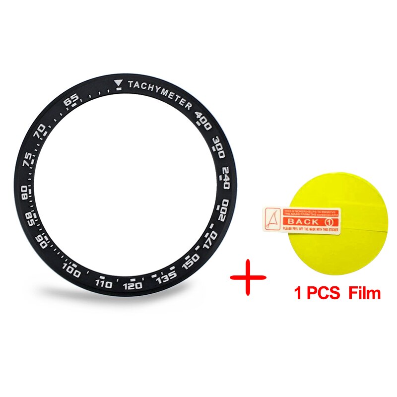 Stainless Steel Watch Bezel Ring For Huami Amazfit GTR 42mm Outer Edge Dial Scale Speed Tachymeter For GTR 47 Watch Case cover: Black- / For Amazfit GTR 42mm